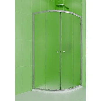 ROSS Sprchový čtvrtkruhový kout LIFE 90 s vaničkou z litého mramoru Výplň: grape sklo čiré nebo grape