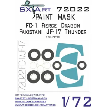 Plastikový model SX-ART 1/72 FC-1 / JF-17 Thunder Painting Mask (TRUMP)