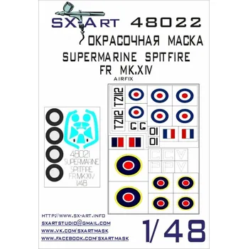 Plastikový model SX-ART 1/48 S.Spitfire FR Mk.XIV Painting Mask (AIRF) BIG