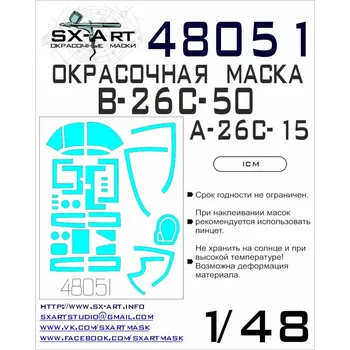 Plastikový model SX-ART 1/48 B-26C-50 Painting mask (ICM)