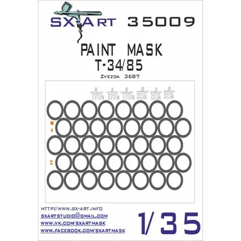 Plastikový model SX-ART 1/35 T-34/85 Painting Mask (ZVE 3687)