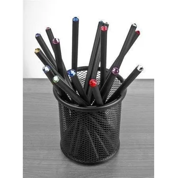 Tužka Art Crystella, černá s krystalem safír Swarovski, 17,5cm