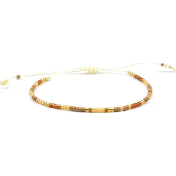 Náramek Moni náramek korálky Miyuki Gold 16