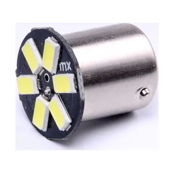 Autožárovka žárovka LED 12V 5W BA15s čirá 6xSMD 5730