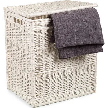 Koš na prádlo Proutěný bílý koš na prádlo MEGAN V