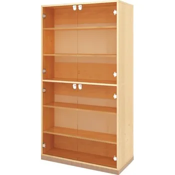 Šatní skříň Vysoká skříň NATURO s 5 policemi a 4 skleněnými dveřmi (více barev) Buk