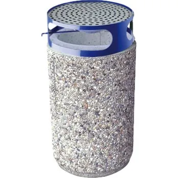 Venkovní odpadkový koš Betonový koš s popelníkem (více barev) Nerez