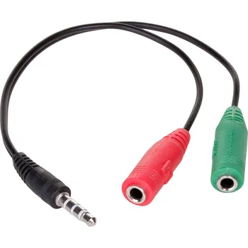 Video kabel Kabel MiniJack / MiniJack x2 AK-AV-08 15cm