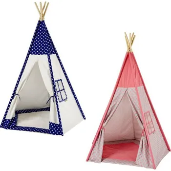 Domeček pro panenku Dětské teepee PRINC s polštářem (185 cm) Růžová
