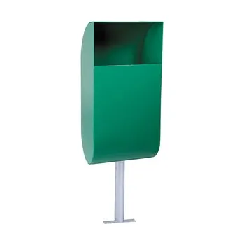 Venkovní odpadkový koš Venkovní kovový koš s popelníkem FROG