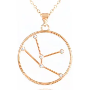 Náhrdelník Stříbrný pozlacený náhrdelník znamení býk Minet Stars JMAS9505RN45