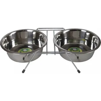 Miska pro psa Dvojmiska nerezová 2 x 1,5 l