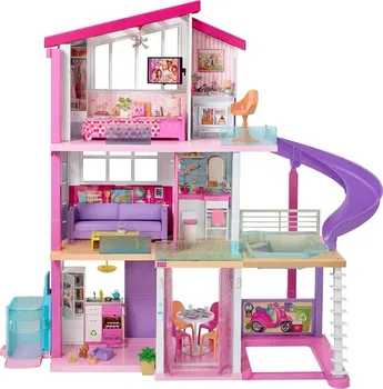Domeček pro panenku Mattel Barbie Dům snů se skluzavkou a výtahem