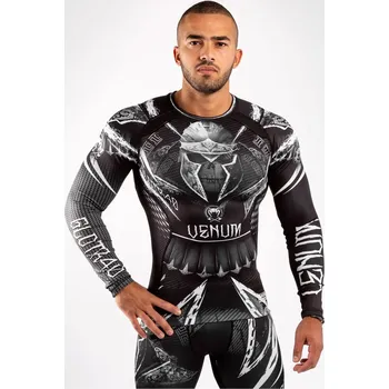 Rashguard Rashguard Venum Gladiator 4.0 - dlouhý rukáv - Black/White Velikost: M