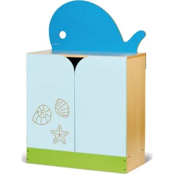Dětská skříň Skříň policová s dvířky (velryba, MOŘE)
