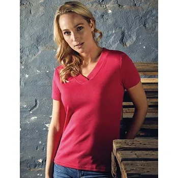 Dámská mikina Dámské tričko s V výstřihem do 5XL E3051