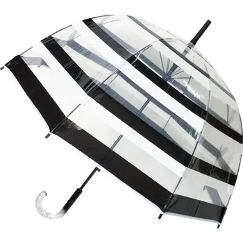 Deštník Susino Deštník průhledný holový černobílé pruhy