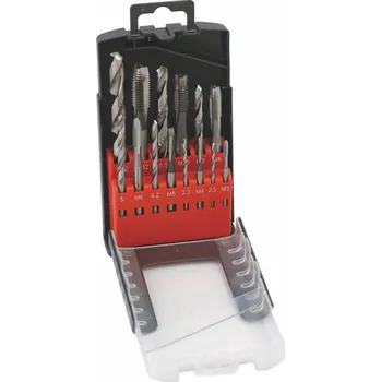 Vrták NÁSTROJE CZ Sada vrt.a záv.14dílů,M3-M12 DIN338RNHSS,DIN371(173)aDIN376(183) s lamačem HSSCo5