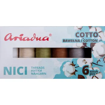 Nit sada bavlněný nití Cotto Sky Cotto 80/170m 6barev