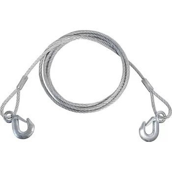 Povinná bezpečnostní výbava COMPASS | Lano ocelové 5000kg s karabinami, 01240