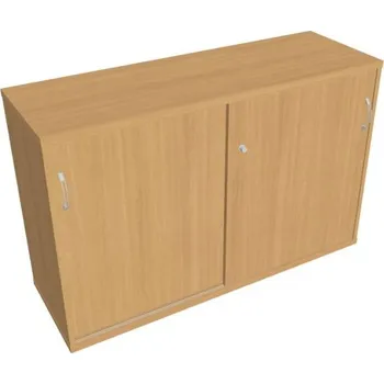 Kancelářský vozík HOBIS kancelářská policová skříň - SZ 2 120 02, zámek Huwill, buk + doprava zdarma