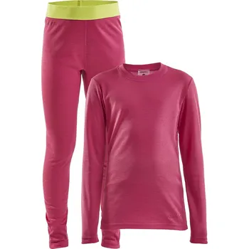 Dětské termoprádlo Dětské termoprádlo set Craft Core baseleayer Junior růžové 2020/21