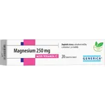 Magnesium 250 mg s vitaminem C 20 šumivých tablet Generica