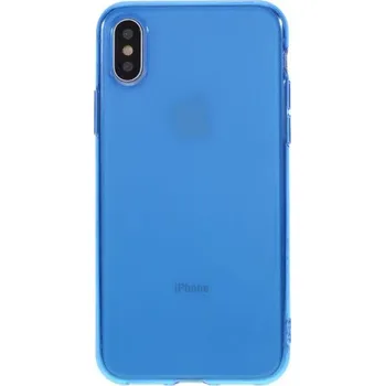 Pouzdro na mobilní telefon Neonový kryt z měkkého plastu pro iPhone X / XS - modrý