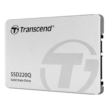 Pevný disk TRANSCEND SSD220Q 500GB SSD disk 2.5'' SATA III 6Gb/s, QLC, Aluminium casing, 550MB/s R, 500MB/s W, stříbrný