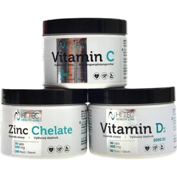Hi Tec nutrition Kovid set vitamín D3, vitamín C a Zinek chelát Hi Tec nutrition Kovid set vitamín D3, vitamín C a Zinek chelát