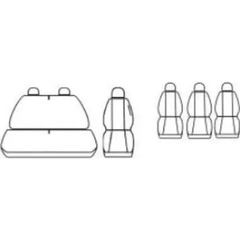 Potah sedadla Automega Autopotahy Renault Trafic, 6 míst, (1+2+1+1+1), od r. 2001-2014, šedo černé