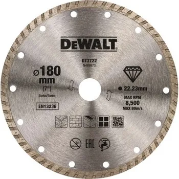 Řezný kotouč Dia řezný kotouč 180mm Laser1 Turbo na beton a cihly DeWALT DT3722