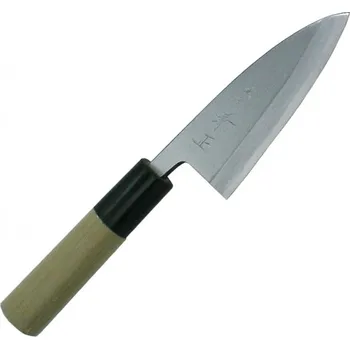 Kuchyňský nůž Kanetsune Ai-Deba 105mm Horn / Magnolia wood