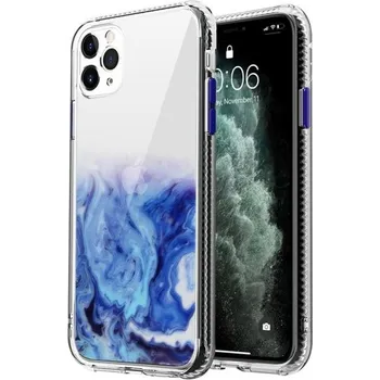 Pouzdro na mobilní telefon Mramorovaný kryt odolný proti poškrábání pro iPhone 11 Pro - modrý