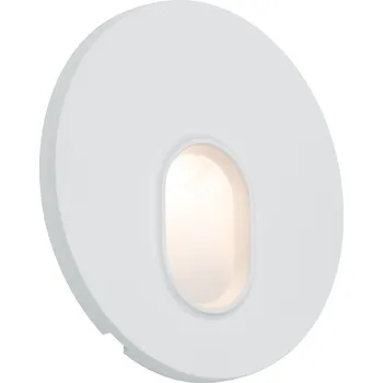 Noční světlo Paulmann Wand, zápustné kulaté svítidlo do KU68, 1×1,7 W LED, bílý plast, 230V, průměr 7,8cm