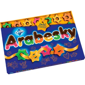 Bonbon Nestlé Arabesky želé polomáčené v čokoládě 400 g