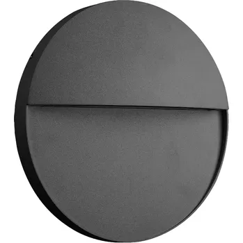 Nástěnné svítidlo Mantra 7017 Gris, šedé svítidlo pro orientační osvětlení exteriéru, 6W LED 3000K, prům. 16cm, IP54