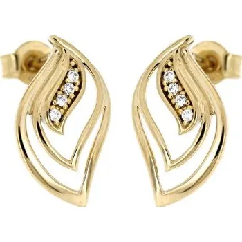 Náušnice Zlatnictví U Kostela Zlaté dámské náušnice lístečky 2292 482008377