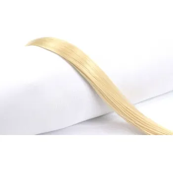 Příčesek Beauty for You Slovanské vlasy - mikro pásky 2 cm, vlasy 35 cm, pro sendvičovou metodu VÝPRODEJ: 60 very light cold blonde - velmi světlá studená blond