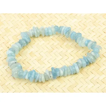 Šperk Náramek akvamarín tromlované kameny