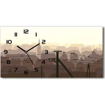 Hodiny Skleněné hodiny na stěnu Město vysoké napětí