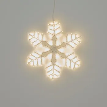 Vánoční dekorace Flash LED motiv vločka 60x55cm, PROFI 2-pin 230V venkovní, teplá bílá (LED vločka)