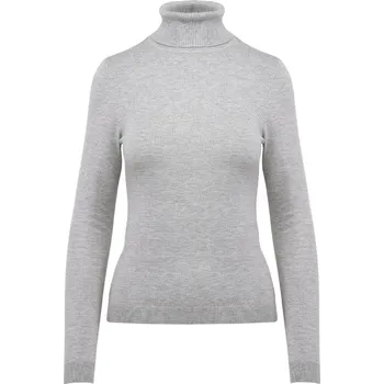 Dámský svetr STREČOVÝ ROLÁK ŠEDÝ Vero Moda