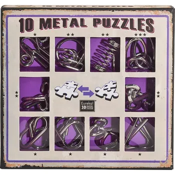 Hlavolam Albi Sada 10 hlavolamů kov fialová