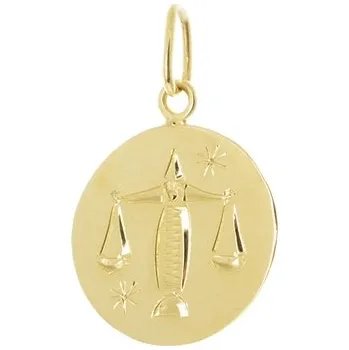 Přívěsek Přívěšek znamení Váhy ze žlutého zlata ZZ0683VAHF + dárek zdarma