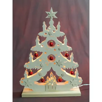 Vánoční dekorace Oblouk - Stromek s kuličkami – jednobarevný