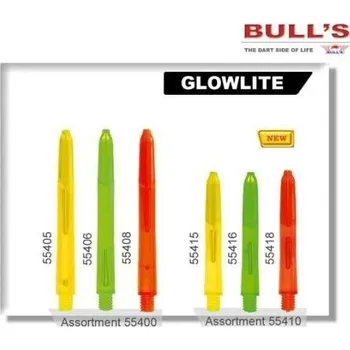 Příslušenství pro šipky Násadky Glowlite nylon Bull´s zelené dlouhé 55406