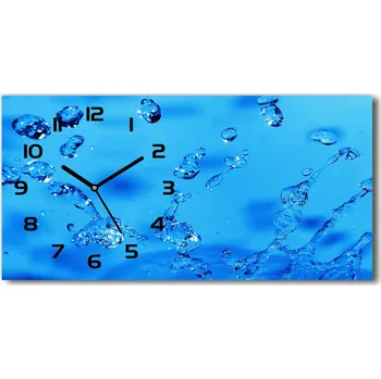 Hodiny Moderní skleněné hodiny na stěnu Kapky vody
