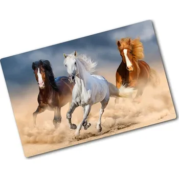 Kuchyňské prkénko Kuchyňská deska skleněná Koně na poušti