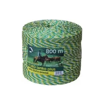 Ohradník Eurolanko 3mm pro ohradníky bílo-žluto-zelené 800m